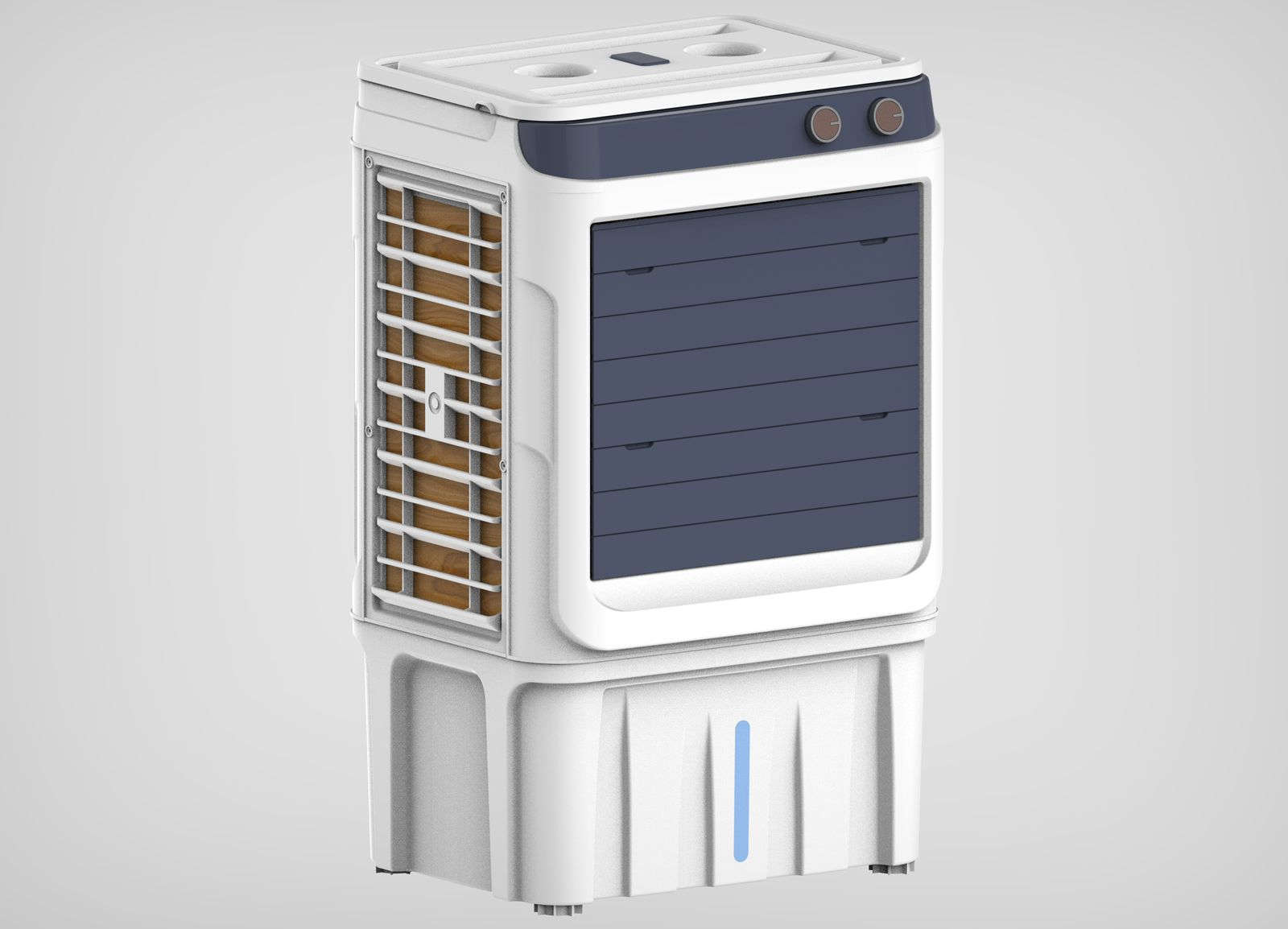 Plastic White Blue Jemco Tower Air Cooler